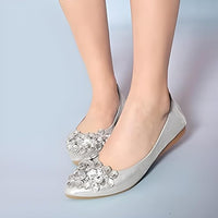 Glitzernde Rhinestone-Ballerina-Flats – Yelena