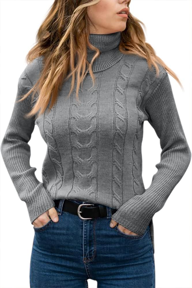 Stilvoller Strick-Rollkragenpullover für Damen - Denise