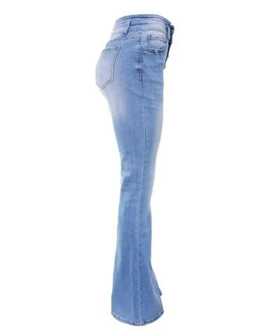 Trendy Denim Hose mit Hoher Taille - Mila