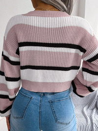 Gestreifter Cropped Pullover - Emory