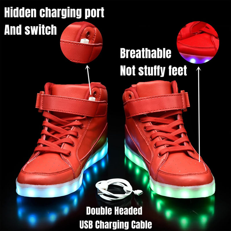 Trendige LED-Sneakers mit wiederaufladbarer Beleuchtung – LumaBoost