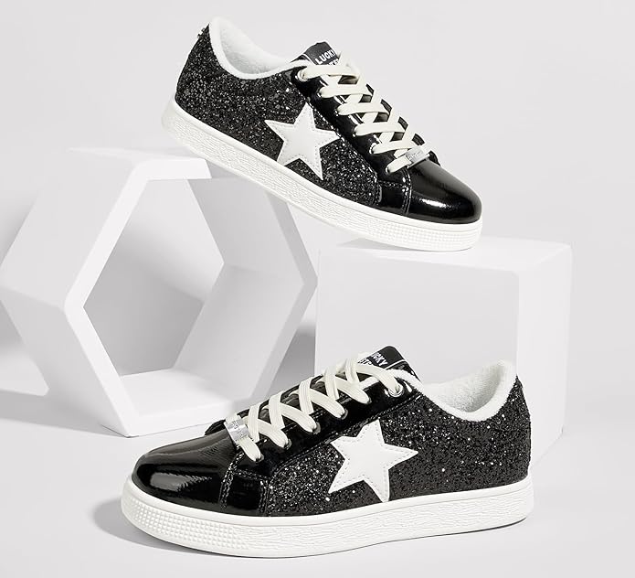 Funkelnde Stern-Glitter-Sneakers - Zoey