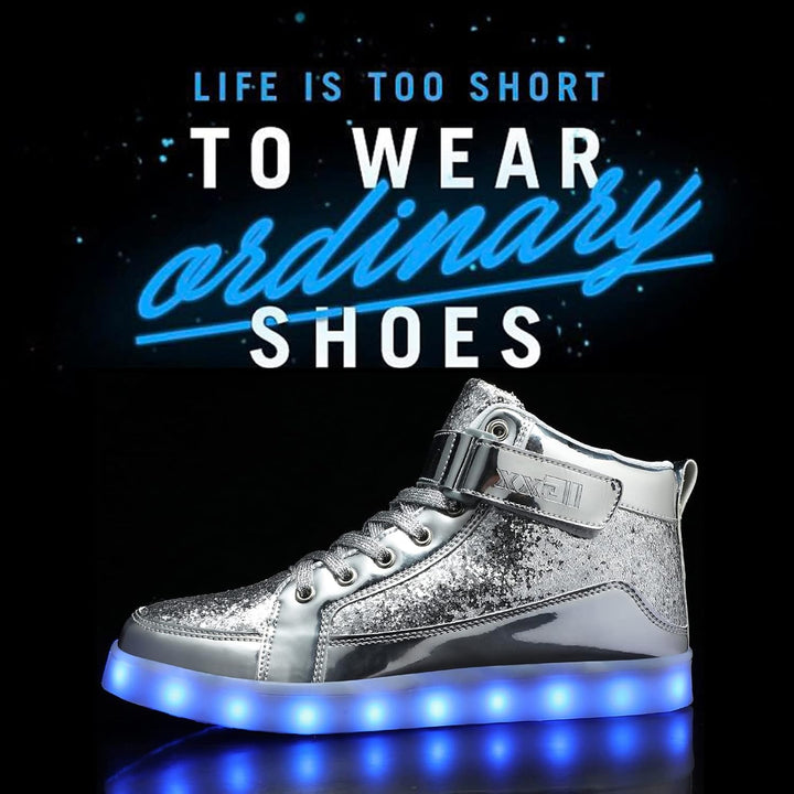 Trendige LED-Sneakers mit wiederaufladbarer Beleuchtung – LumaBoost