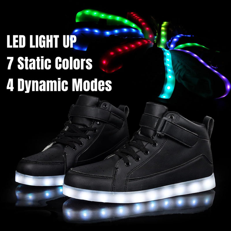 Trendige LED-Sneakers mit wiederaufladbarer Beleuchtung – LumaBoost