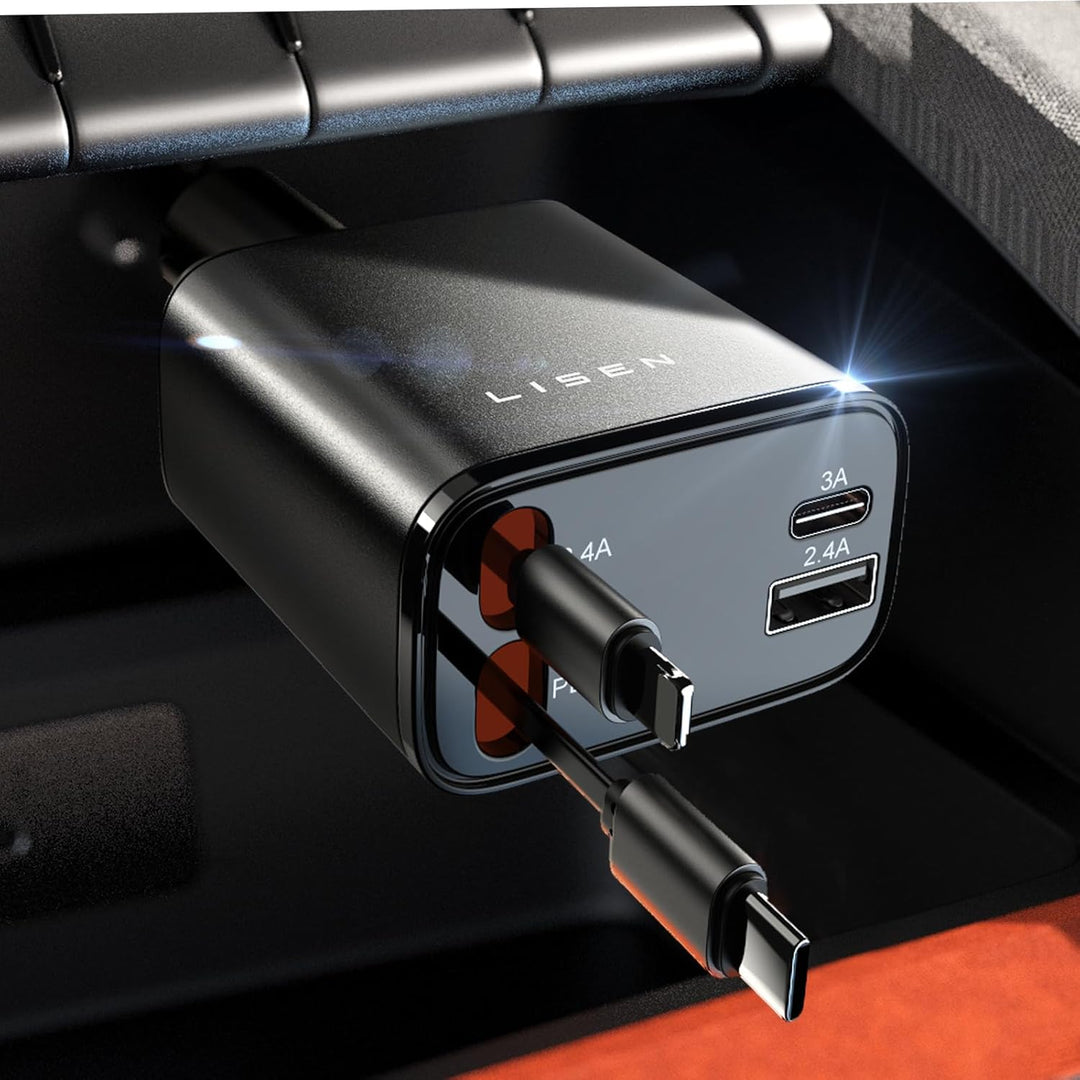 Ausziehbares Auto-Ladegerät 69W USB C