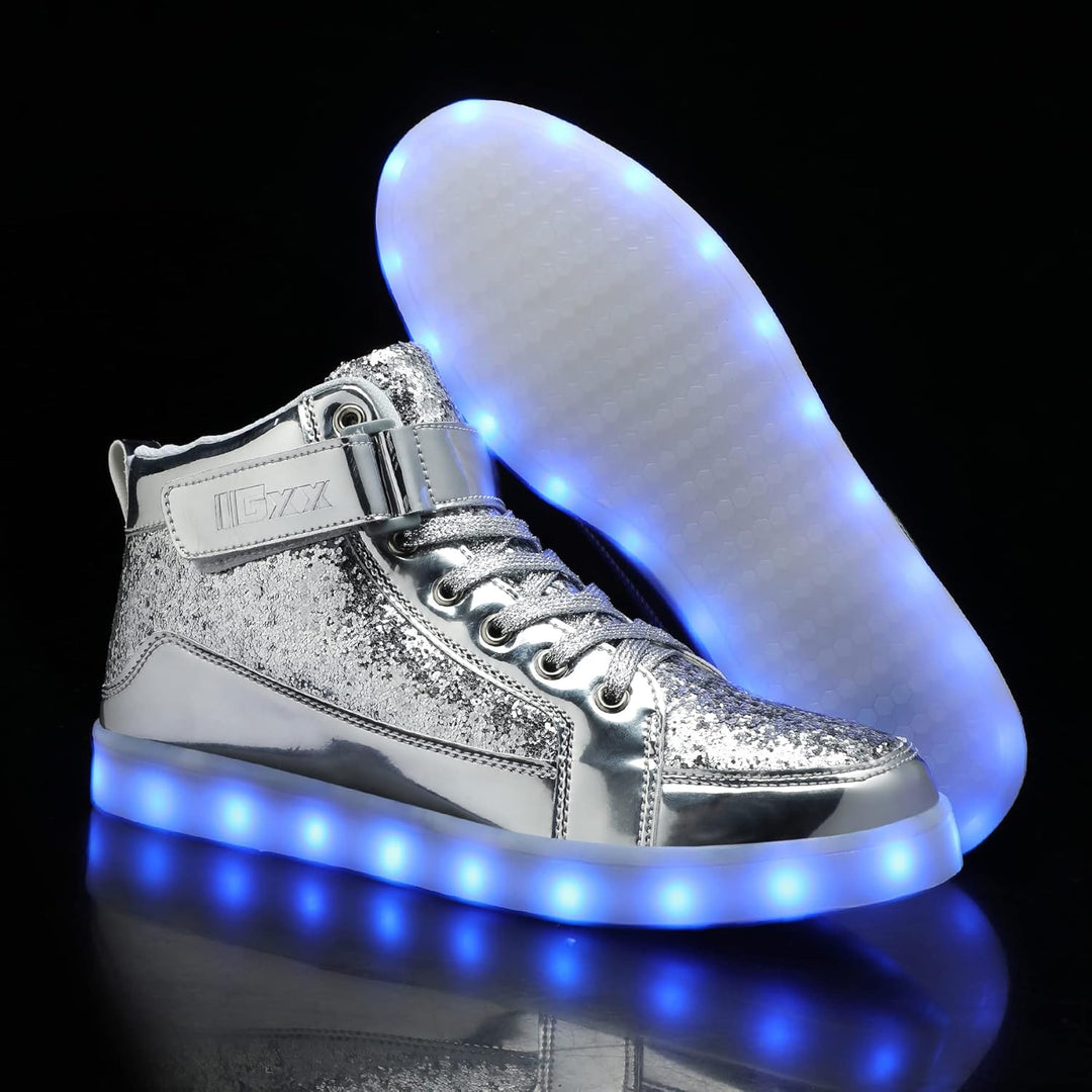 Trendige LED-Sneakers mit wiederaufladbarer Beleuchtung – LumaBoost