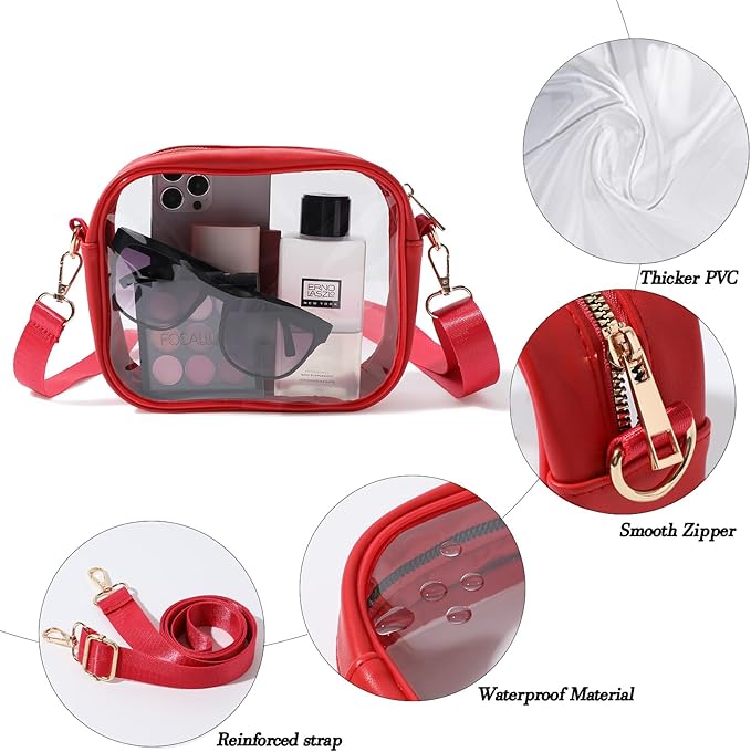 Kompakte Transparente Crossbody-Tasche – VisiBag