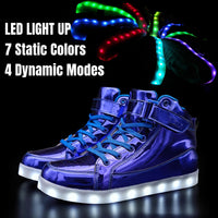 Trendige LED-Sneakers mit wiederaufladbarer Beleuchtung – LumaBoost