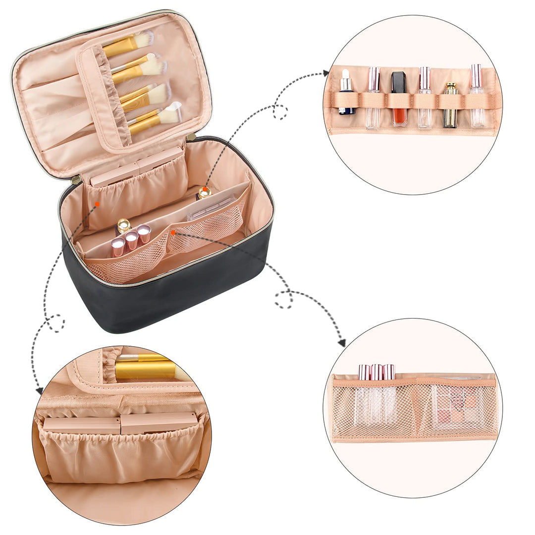 Reisefreundlicher Make-up Organizer mit Verteilern