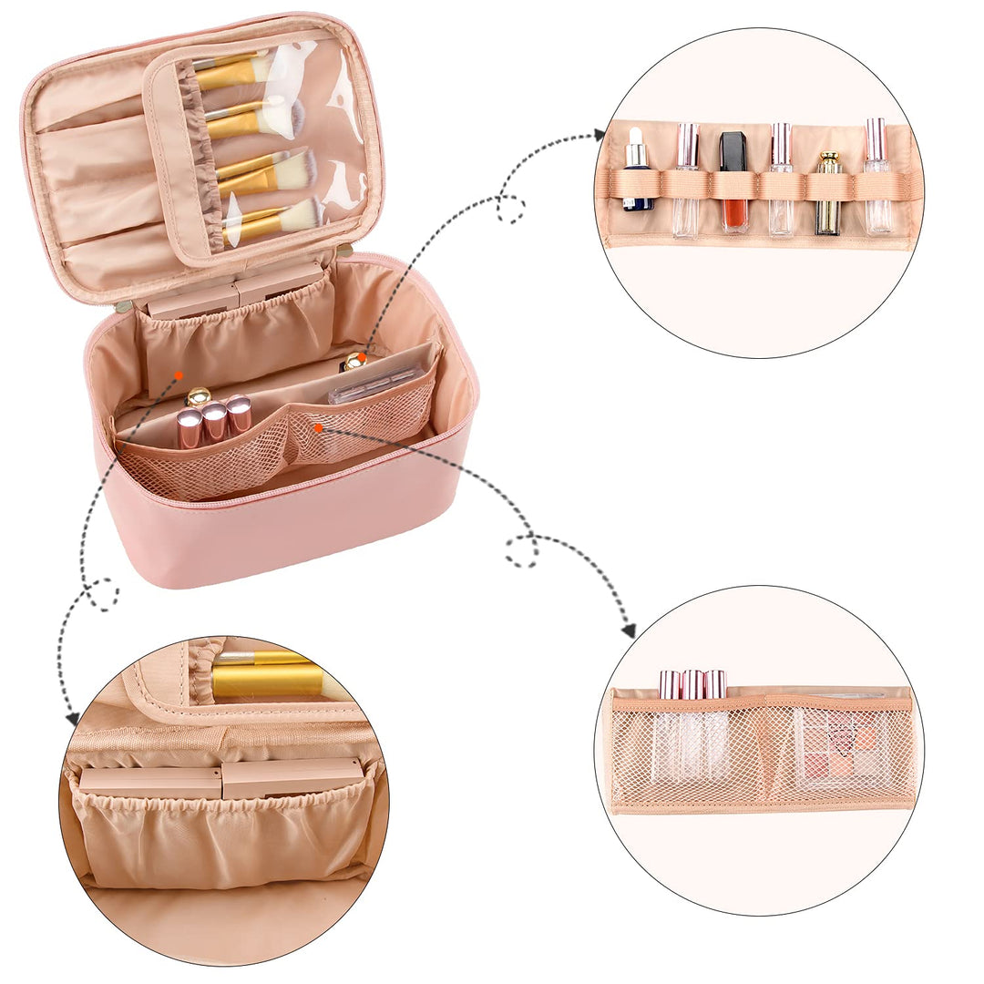 Reisefreundlicher Make-up Organizer mit Verteilern