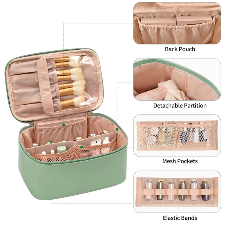 Reisefreundlicher Make-up Organizer mit Verteilern