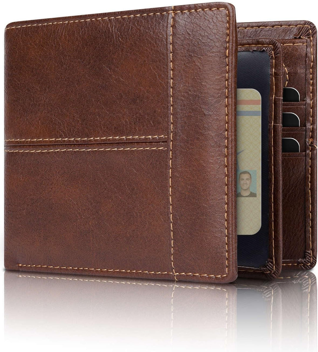 Premium RFID-blockierende Leder-Bifold-Geldbörse für Herren - SlimArmor