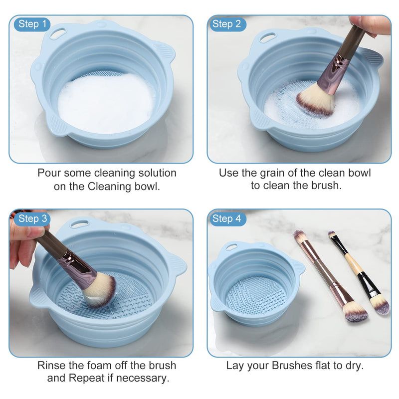 Faltbare Silikon Pinselreiniger Schüssel