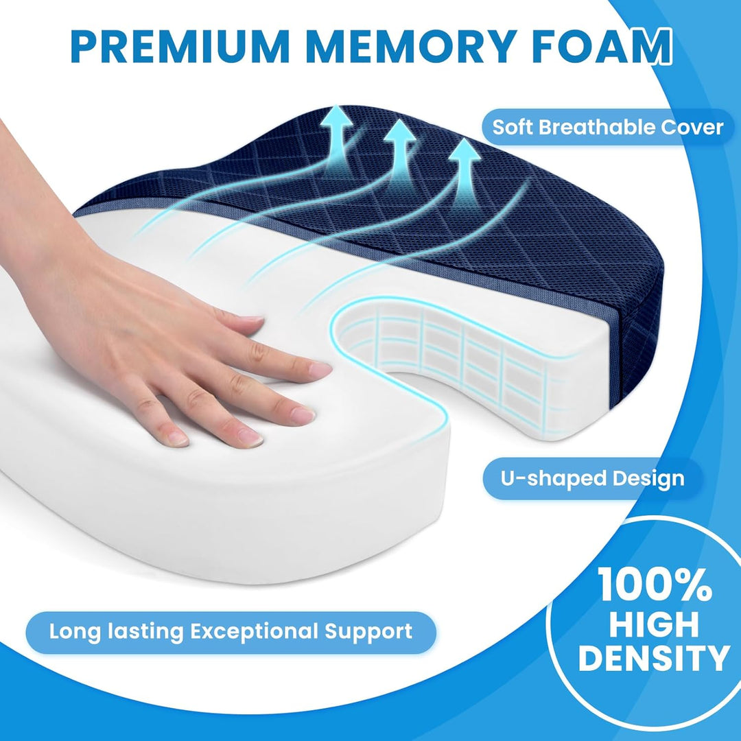 Memory Foam Sitzkissen für Stuhl – Komfort für Autositz und Bürostuhl