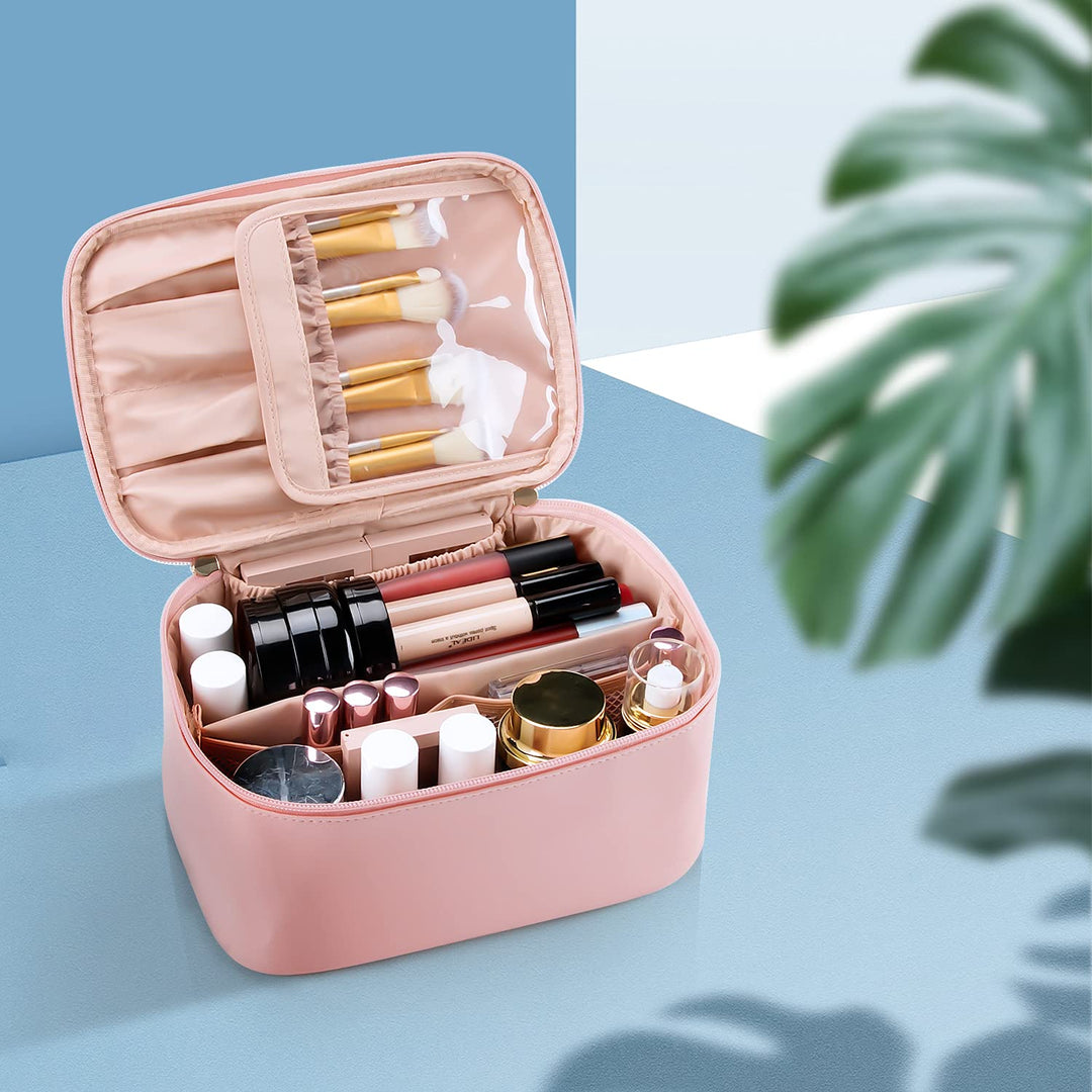 Reisefreundlicher Make-up Organizer mit Verteilern