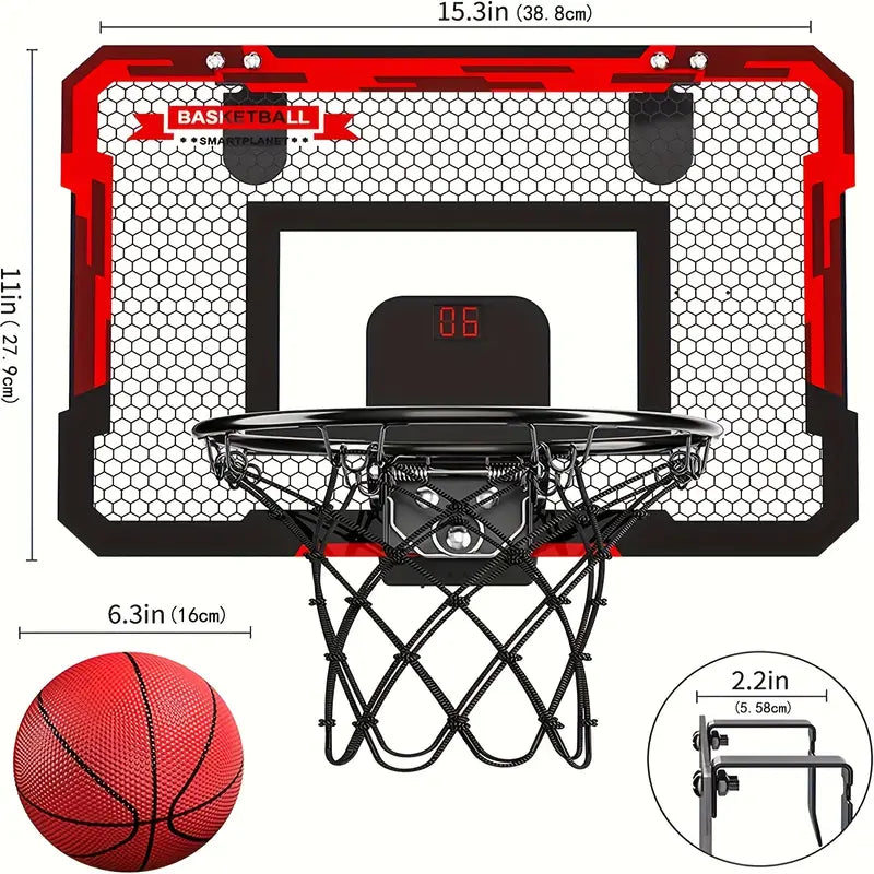 Mini-Basketballrahmen mit Elektronischer Anzeigetafel - BouncePro