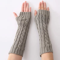 Lange Fingerlose Strickhandschuhe - FlexiWarm