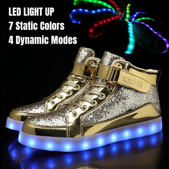 Trendige LED-Sneakers mit wiederaufladbarer Beleuchtung – LumaBoost