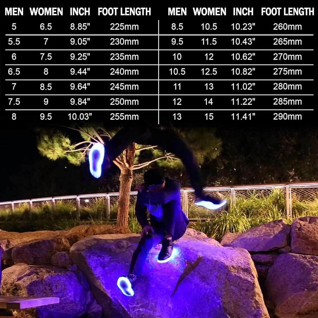 Trendige LED-Sneakers mit wiederaufladbarer Beleuchtung – LumaBoost