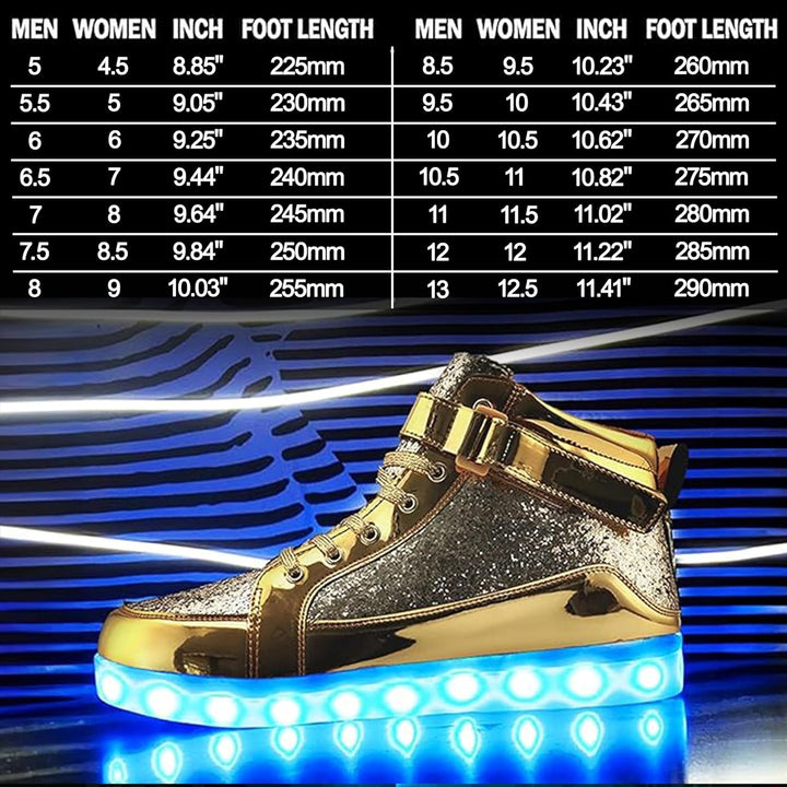 Trendige LED-Sneakers mit wiederaufladbarer Beleuchtung – LumaBoost