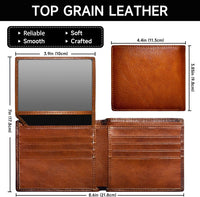 Herren Bifold Geldbörse aus Top-Grain-Leder – EliteFold