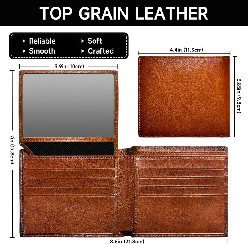 Herren Bifold Geldbörse aus Top-Grain-Leder – EliteFold