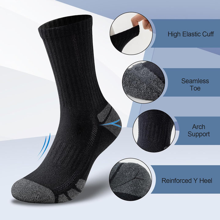 Unisex Baumwoll-Sportsocken (6 Paar) – Robin