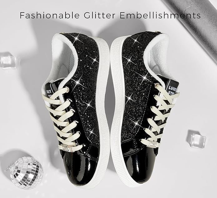 Funkelnde Stern-Glitter-Sneakers - Zoey