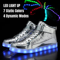 Trendige LED-Sneakers mit wiederaufladbarer Beleuchtung – LumaBoost