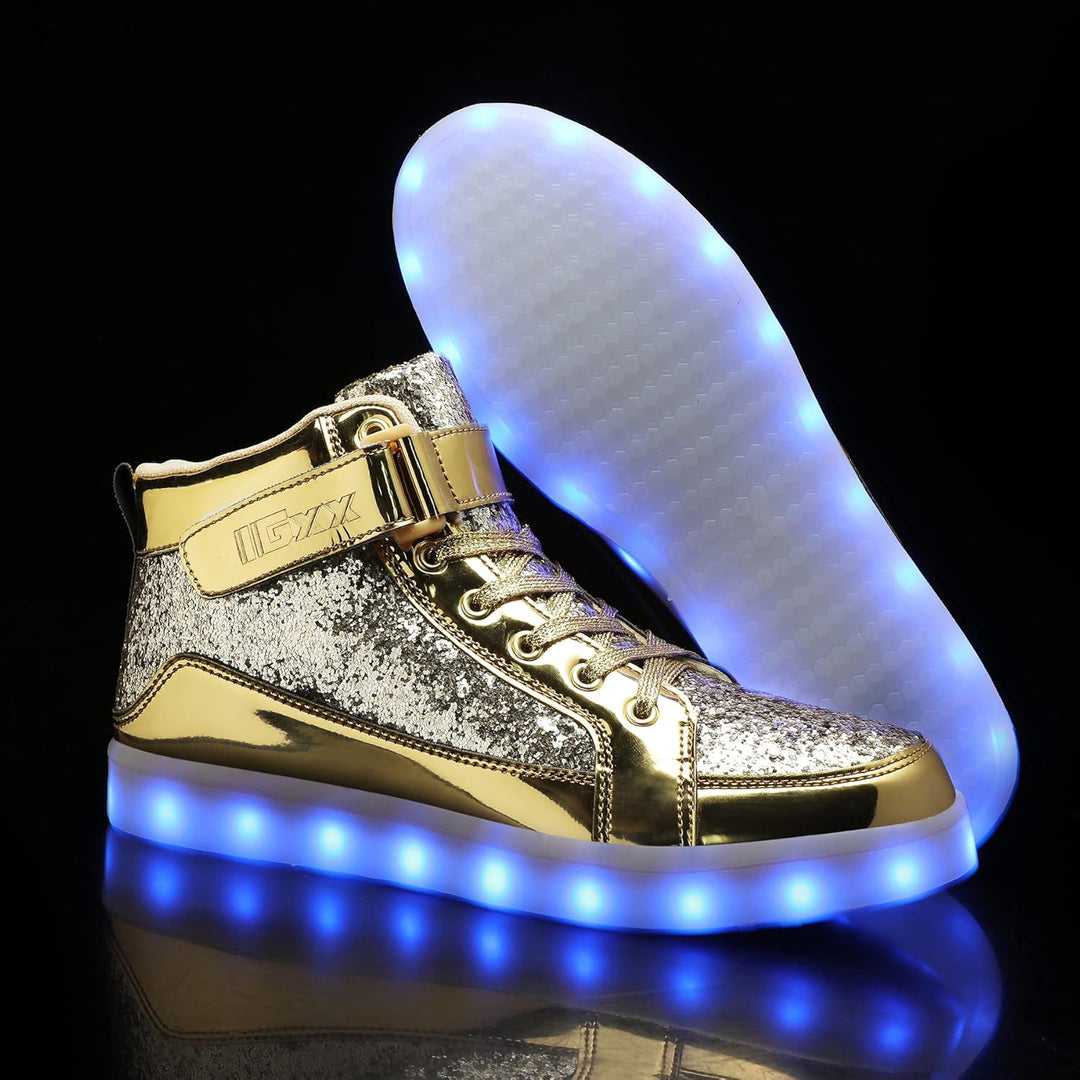 Trendige LED-Sneakers mit wiederaufladbarer Beleuchtung – LumaBoost