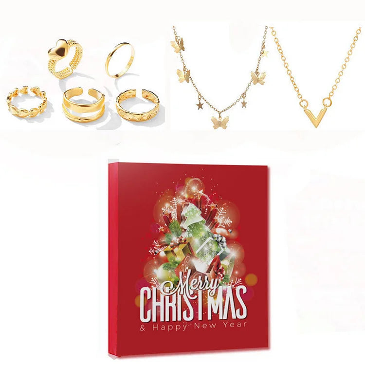 Goldener/Silberner Schmuck-Adventskalender – Livia