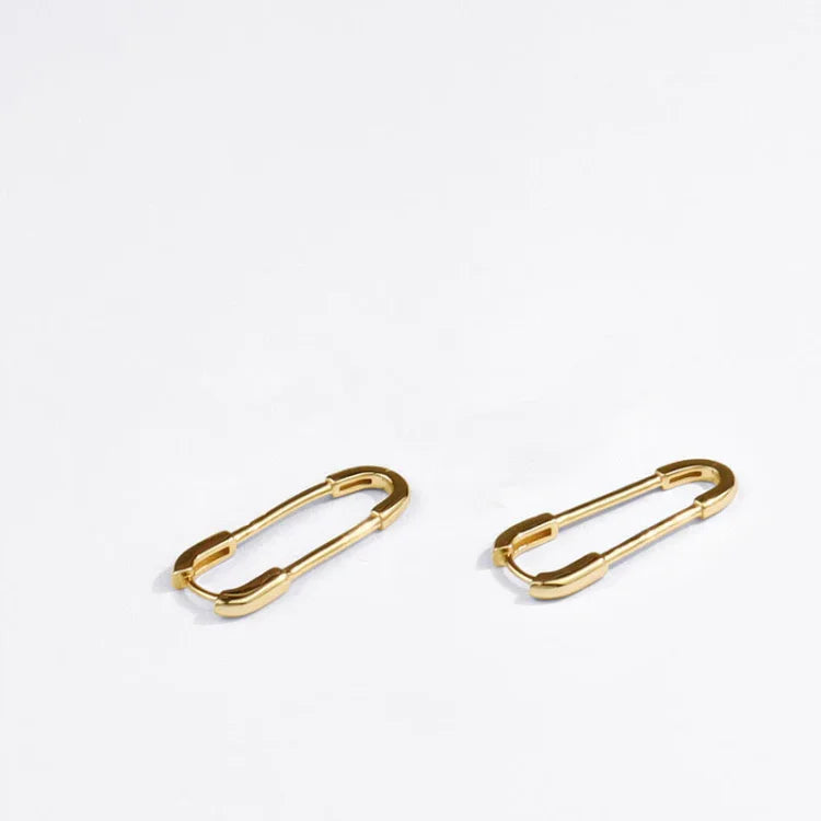 Goldene/Silberne Paperclip-Ohrringe – Viola