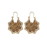 Goldene/Silberne Lotus-Mandala-Ohrringe – Isolde