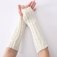 Lange Fingerlose Strickhandschuhe - FlexiWarm