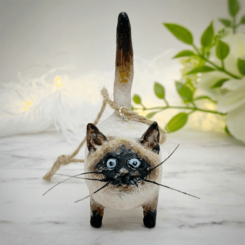 Einzigartiges Handgemachtes Katzen-Weihnachtsornament - Purrfect Holiday Hangers