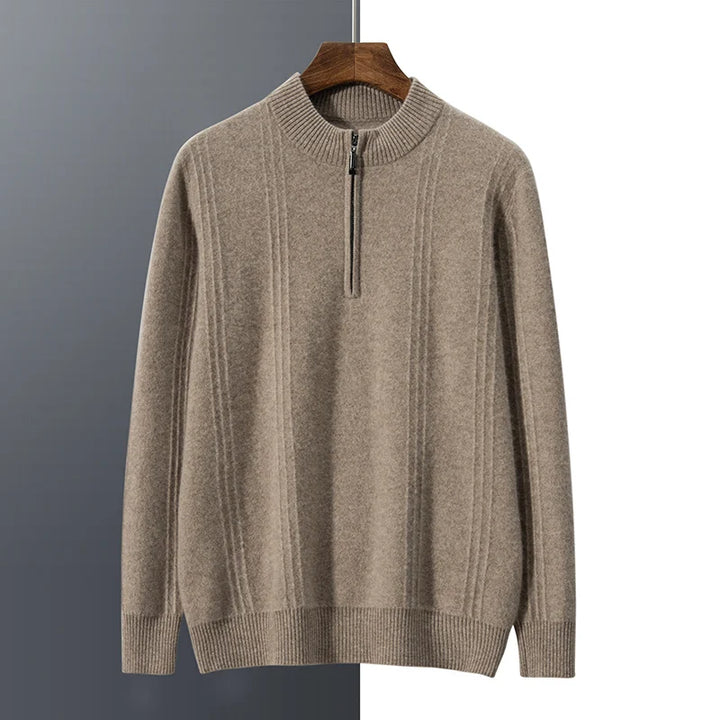 Warmer Casual Herrenpullover mit Halbem Reißverschluss - Logan