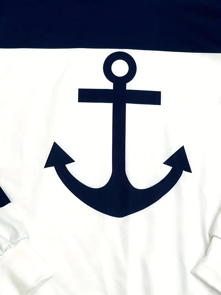 Hoodie mit Ankerprint – Nautical Vibes