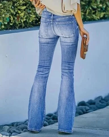 Trendy Denim Hose mit Hoher Taille - Mila