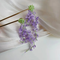 Wisteria Quasten-Ohrringe mit Waldthema – Aurelia