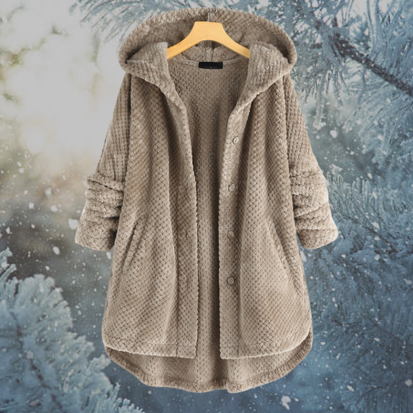 Damen Winter Fleecejacke mit Kapuze - Nova