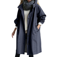 Winddichter Damen Trenchcoat mit Kapuze - Luna