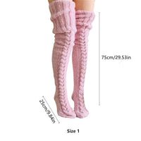 Hohe Gestrickte Wollsocken für Damen - WarmWool