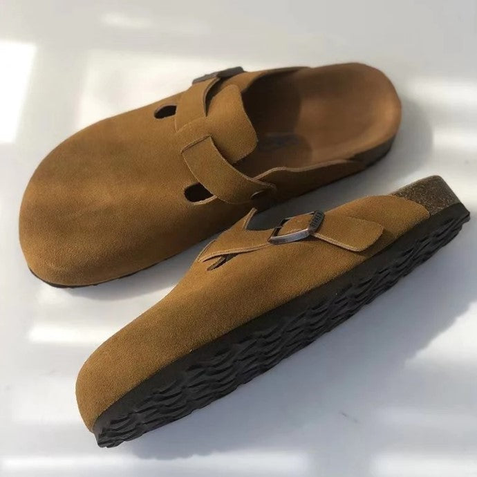 Suède Slippers mit Verstellbarem Riemen - Summit