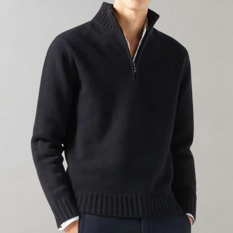 Stilvoller Half-Zip Herrenpullover - Ethan