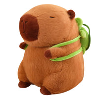 Süßer Capybara-Plüsch mit Schildkröten-Rucksack - CapyBuddy