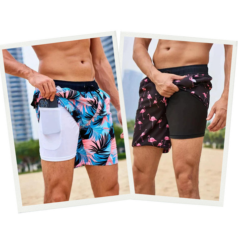 Adrik | Aqua Herren Badehose mit Handytasche