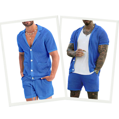 Zayn - Herren Lounge Set | Stylisches Hemd & Shorts