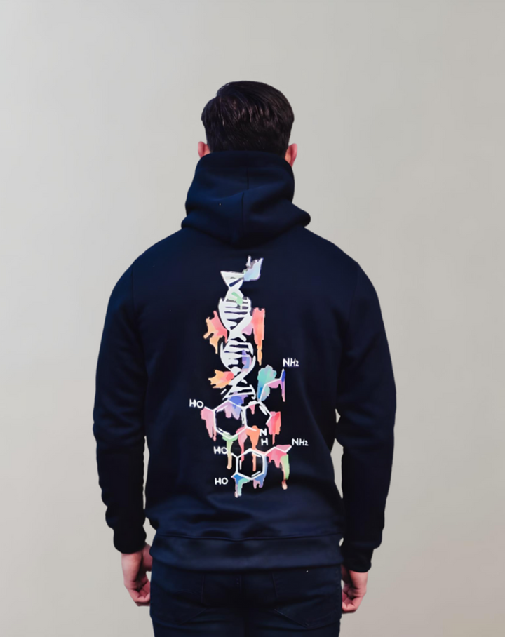 Blaue Hoodie mit DNA-Print - Orion