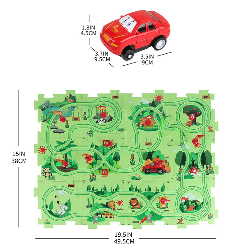 Problemlösende Kinderpuzzle - RacePuzzle