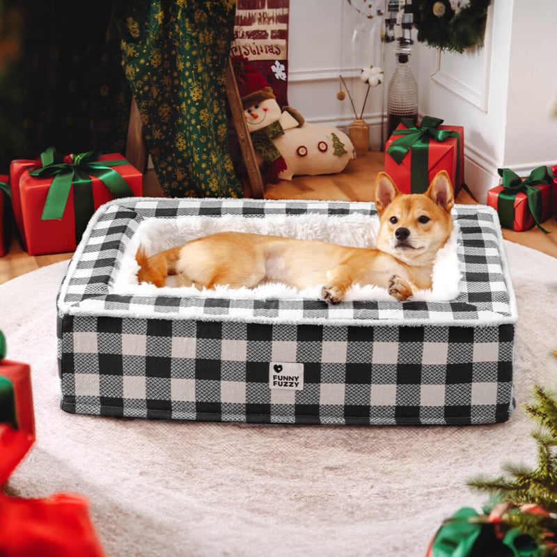 Superweiches Karierter Hundegebet - Scottish Snuggle Bed